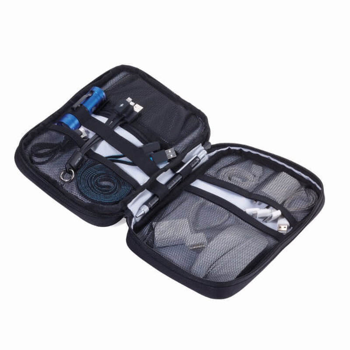 Troika Connected Soft Shell Tech Accessory Organizer Black