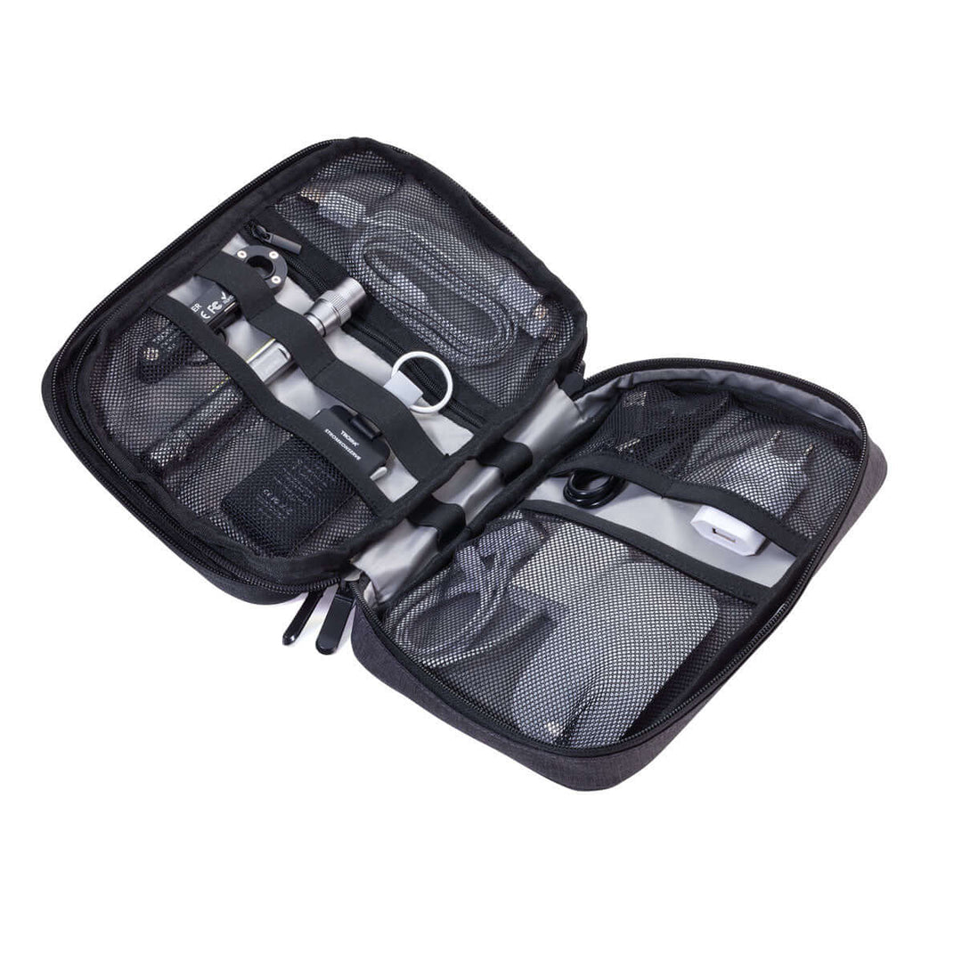 Troika Connected Soft Shell Tech Accessory Organizer Black