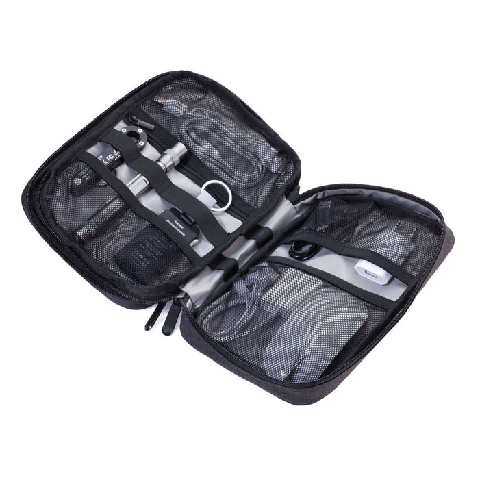 Troika Connected Soft Shell Tech Accessory Organizer Black