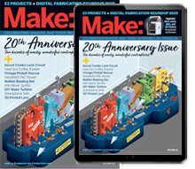 Make: Magazine latest magazine cover, subscribe here