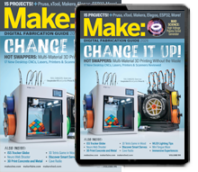 Make: Magazine latest magazine cover, subscribe here