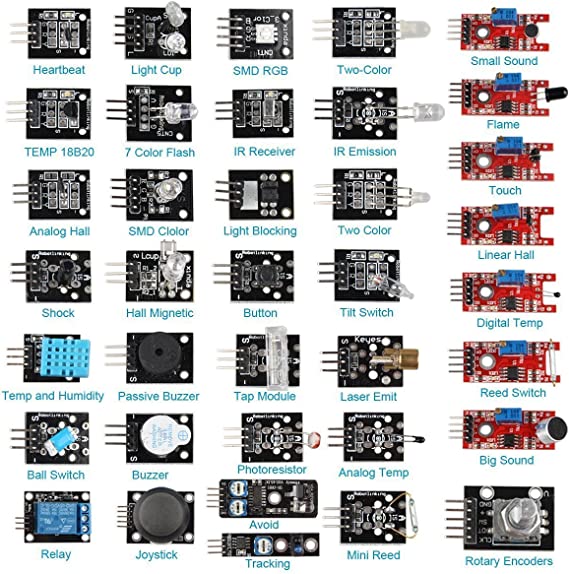 Multiple Sensor Pack Sensor Starter Pack for Microcontrollers