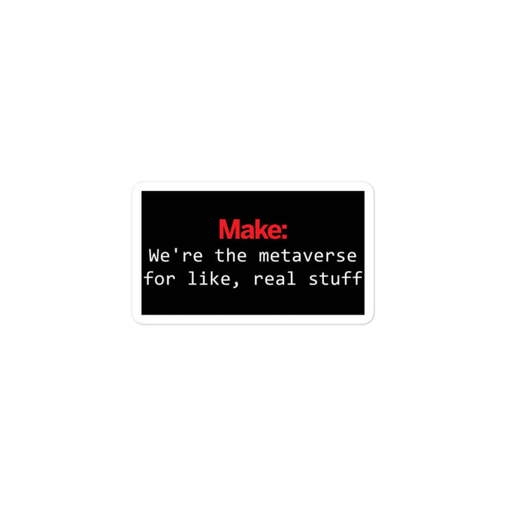Make: Metaverse Sticker