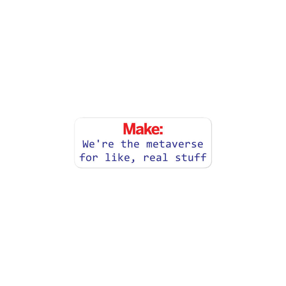 Make: Metaverse Sticker (white)