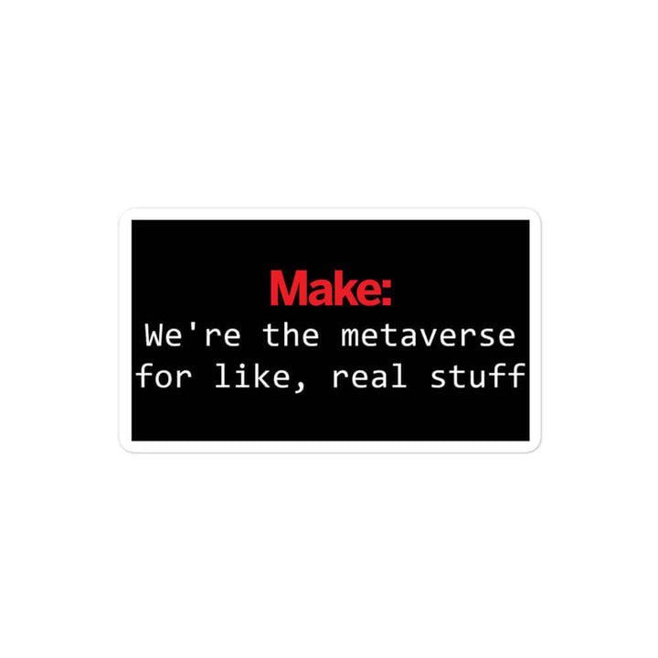 Make: Metaverse Sticker