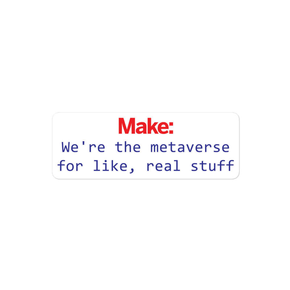 Make: Metaverse Sticker (white)