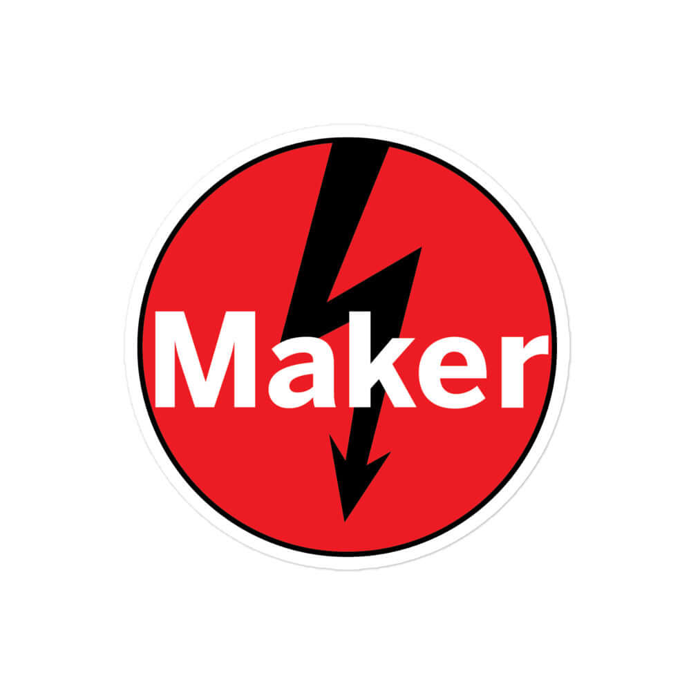 Maker Zap Sticker - Red