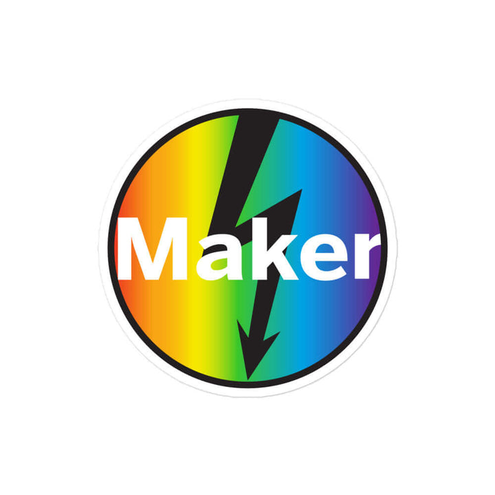Maker Zap Sticker - Rainbow