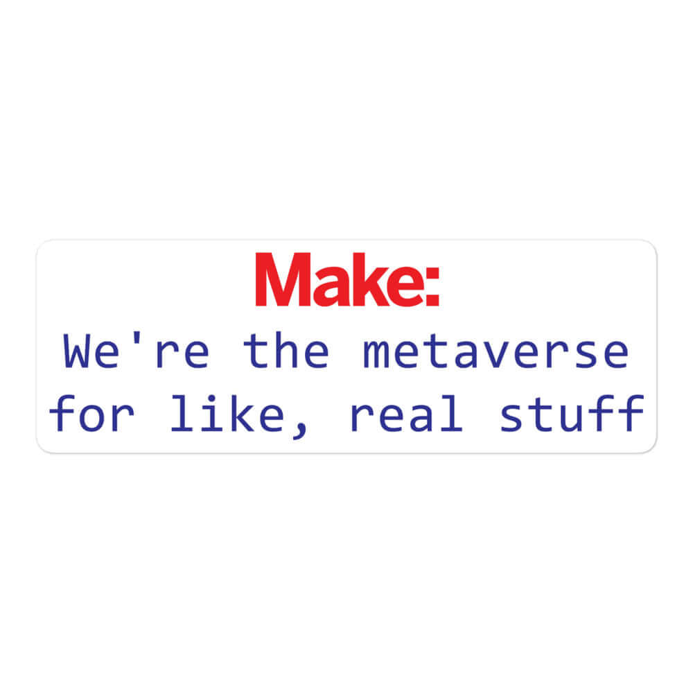 Make: Metaverse Sticker (white)