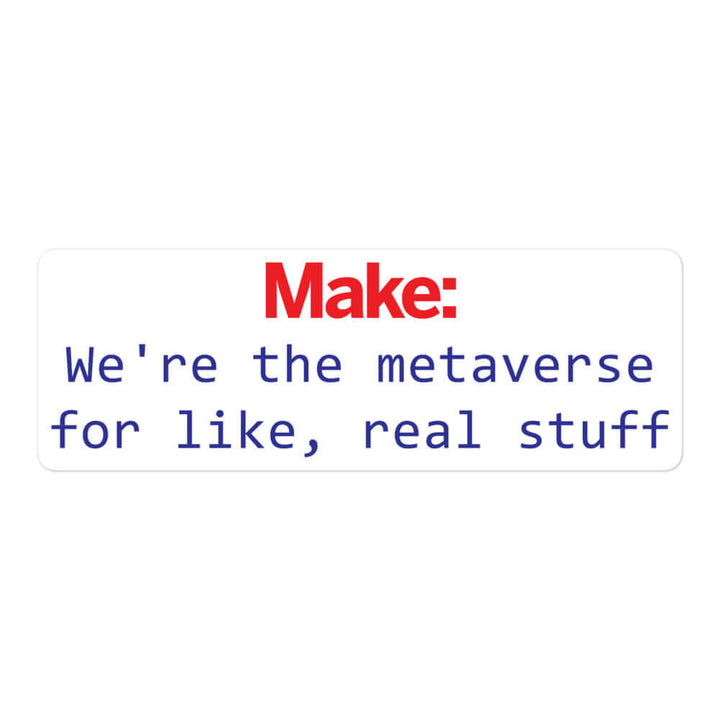 Make: Metaverse Sticker (white)