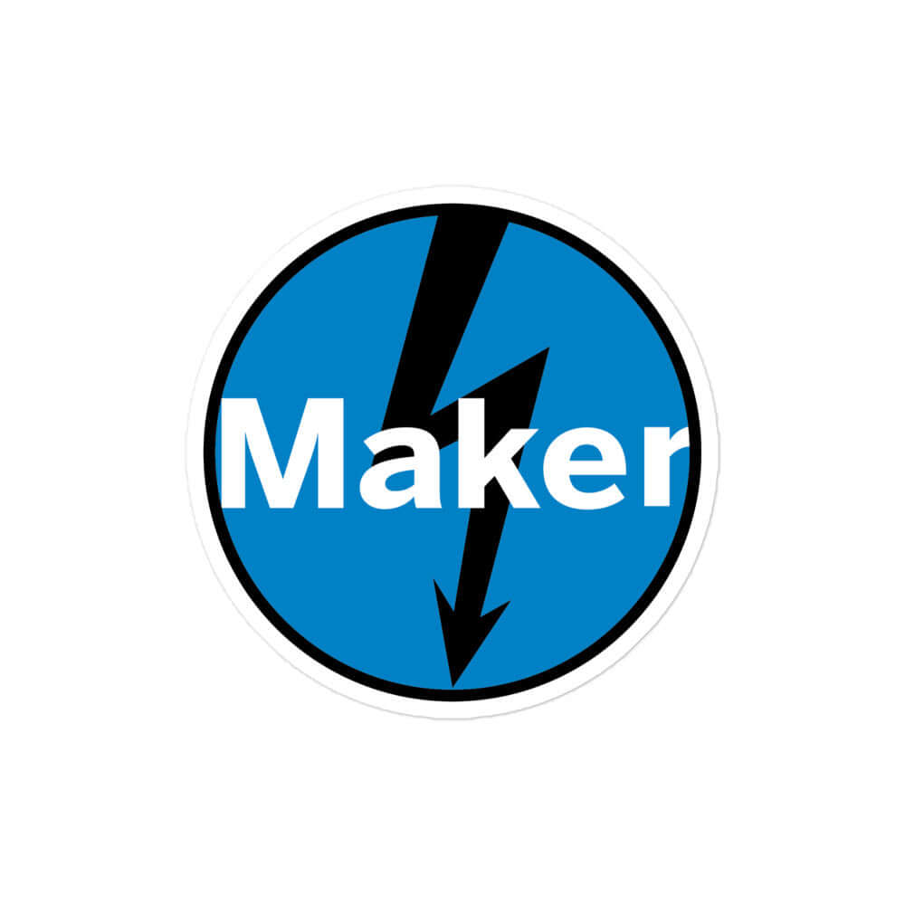 Maker Zap Sticker - Blue