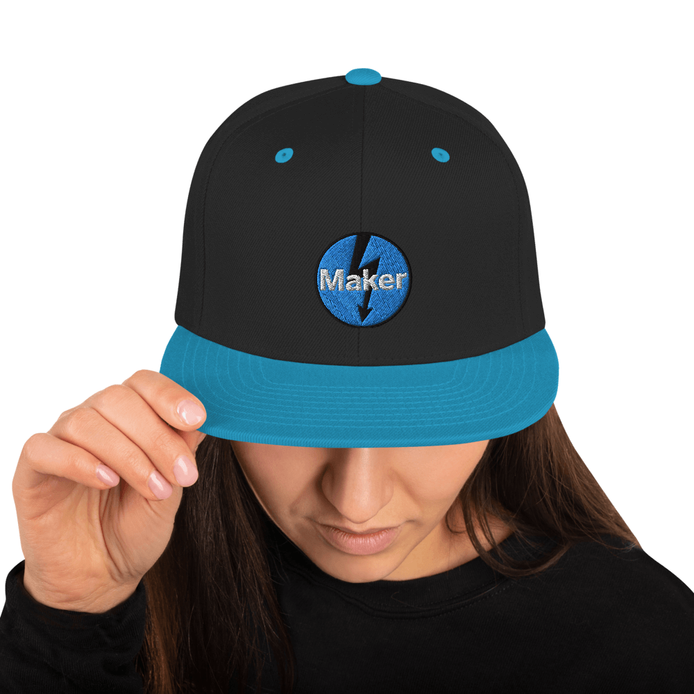Maker: Zap Blue Tone Embroidered Baseball Cap