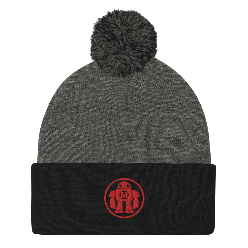 Robot Pom-Pom Beanie