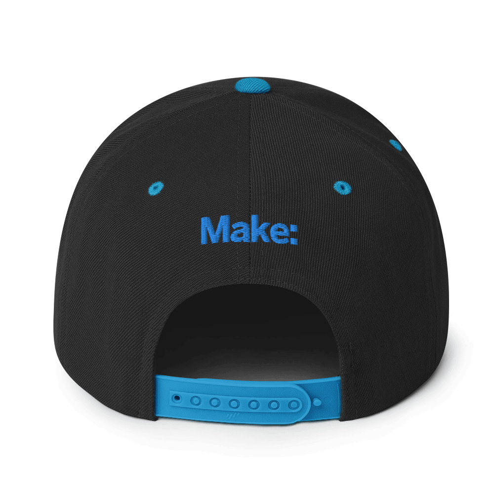 Maker: Zap Blue Tone Embroidered Baseball Cap