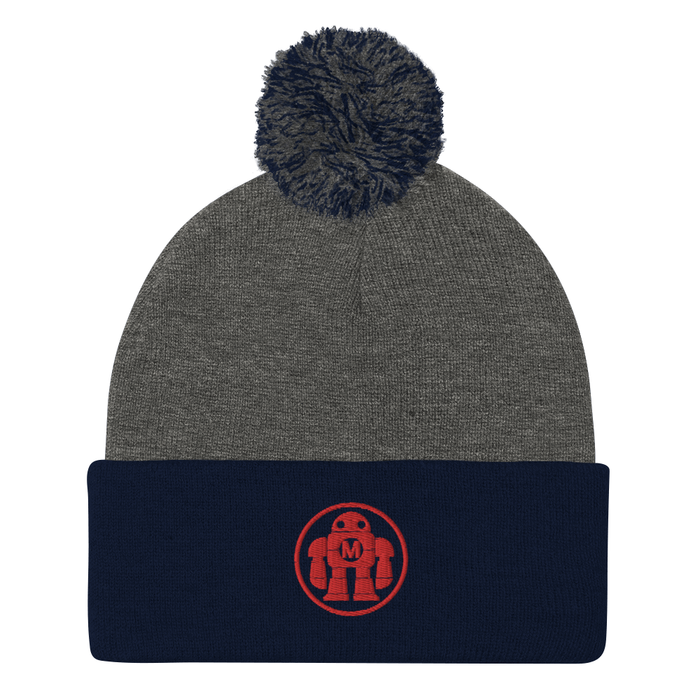 Robot Pom-Pom Beanie