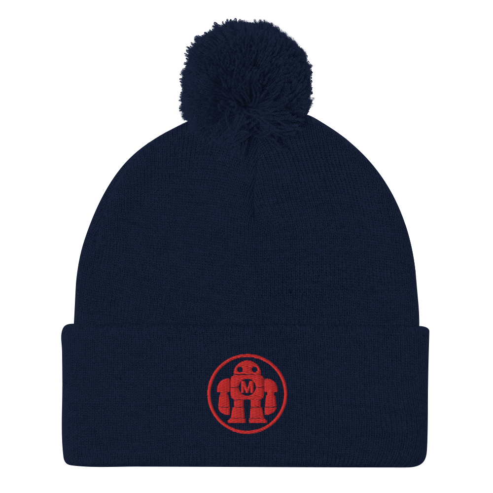 Robot Pom-Pom Beanie