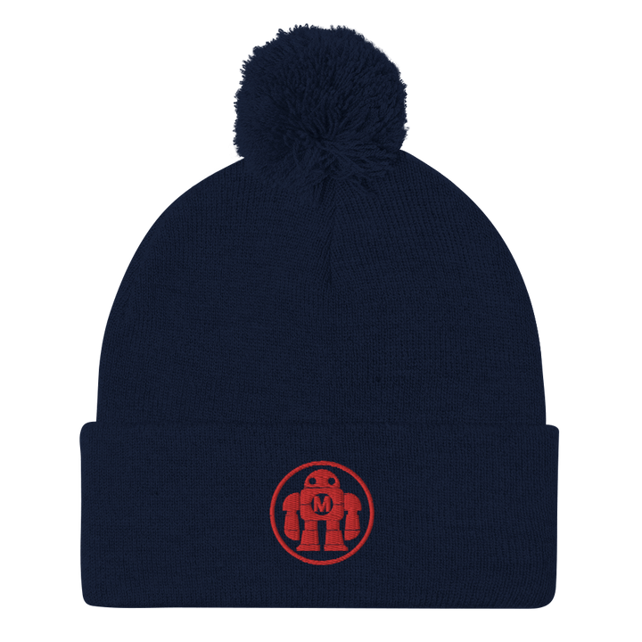 Robot Pom-Pom Beanie